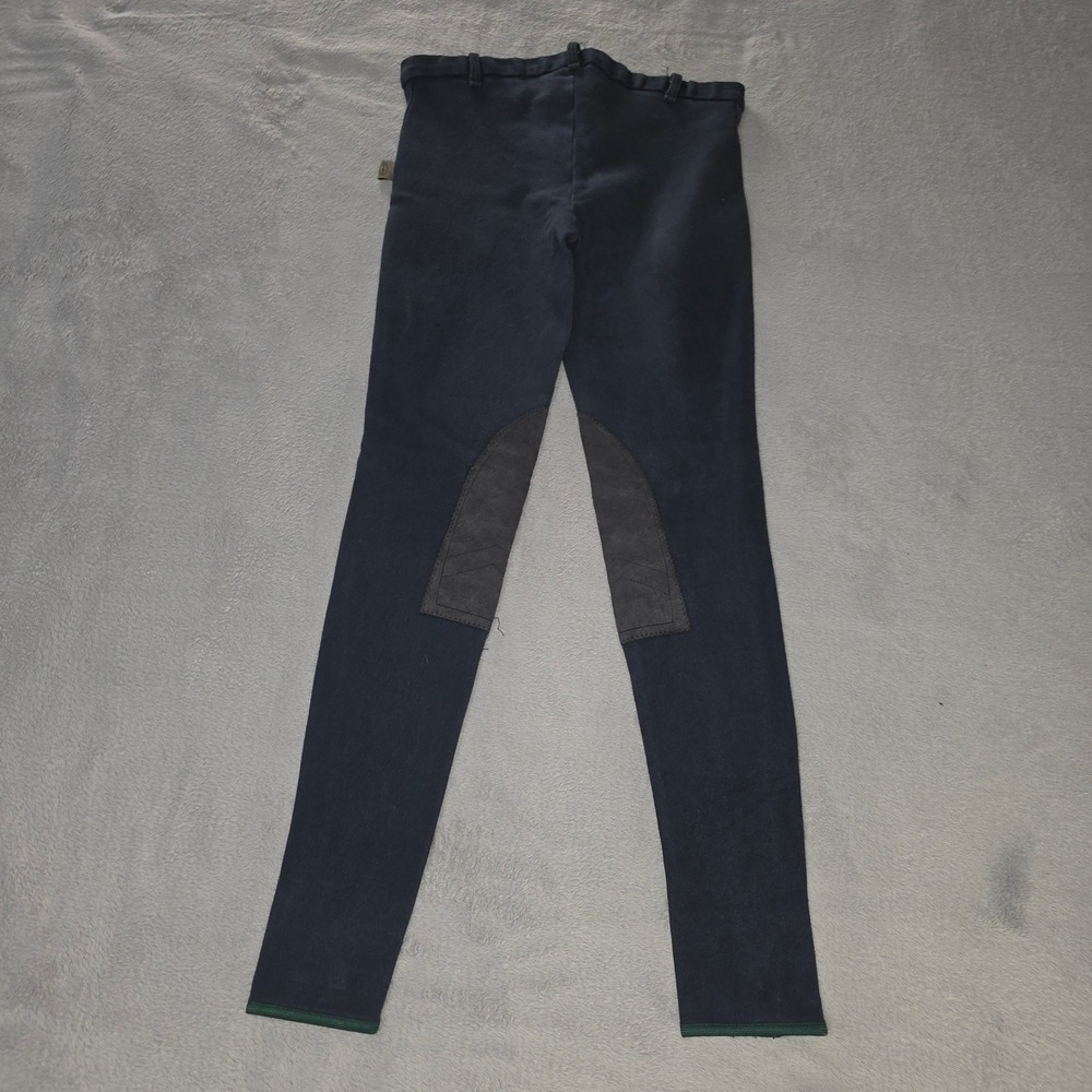Devon Aire Womens Navy Blue Knee Patch Equestrian Breeches Riding Pants Large - Picture 6 of 16